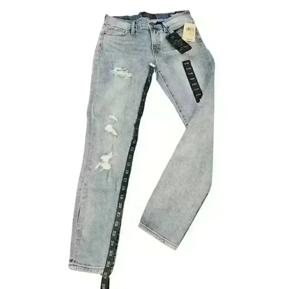 Lucky Brand Americana Brooke Ripped Skinny Pico Rivera Wash Jeans Sz 2/26; $129 - Picture 7 of 15